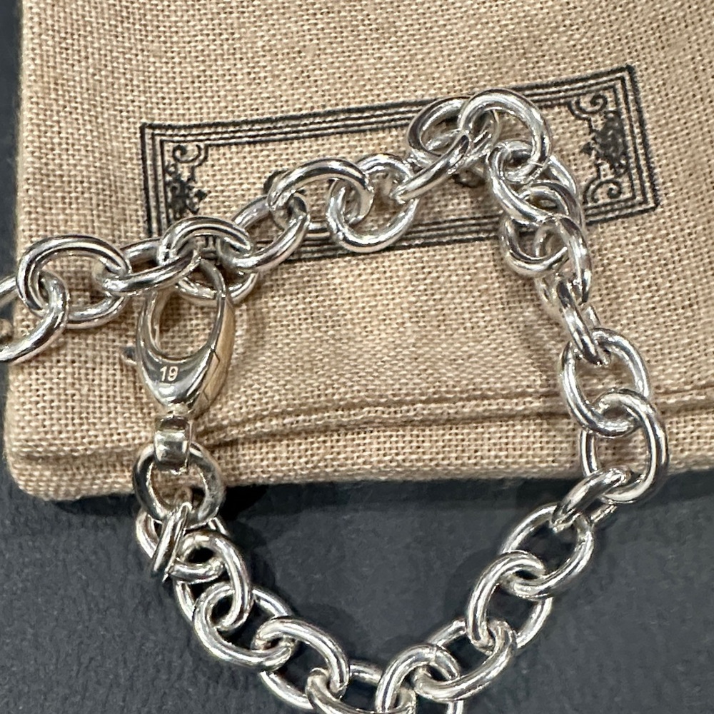 Gucci Sterling Silver Charlotte G Heart Chain Heart Chain Bracelet NIB - Picture 5 of 9